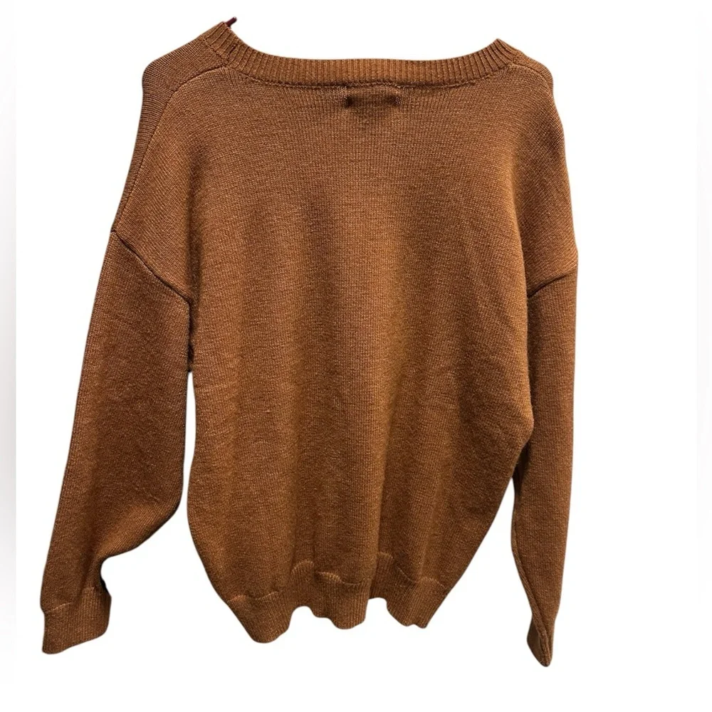 NWOT Indigo Brown Football Motif Sweater - Picture 5 of 7
